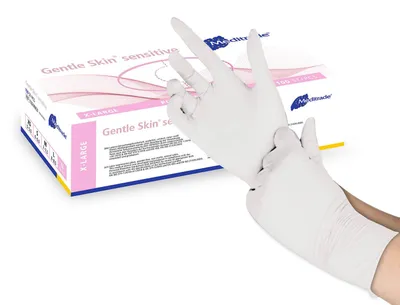 Produktbild von Meditrade Gentle Skin sensitive Latex Untersuchungshandschuhe Gr. XL
