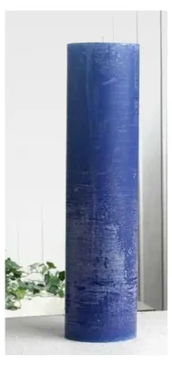 Produktbild von Rustikale Stumpenkerze, 40 x 10 cm Ø, blau