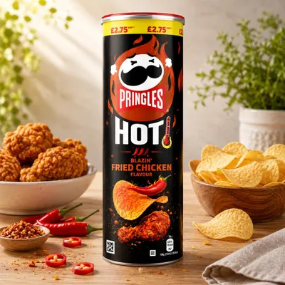 Produktbild von Pringles Hot Blazin' Fried Chicken 160g (UK)