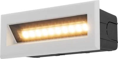 Obrázek produktu pro Zapuštěné nástěnné svítidlo kovové LED IP65 bílé hranaté teplé bílé 3000 K 400 lm