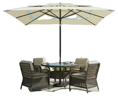 Zdjęcie produktu dla Parasol, słup aluminiowy, odporny na promieniowanie UV, wymiary: 250 x 250 x 246 cm