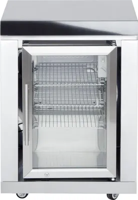 Produktbild von All'Grill Modul 10 Einzelkühlschrank von CASO 63x58x90 cm, Innenbeleuchtung, Volledelstahl und Marmor, anbaubar rechts und links