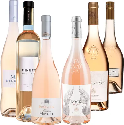 Produktbild von Best Of Provence - Minuty : M & Prestige & Rose et Or / Miraval : Studio / Esclan : Whispering Angel & Rock Angel - Rosé Côtes de Provence 2024 75cl