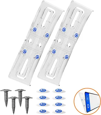 Produktbild von Kennzeichenhalter rahmenlos transparent 4 mm flach Nummernschildhalter unsichtbar