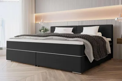 Produktbild von 99rooms Phönix Familienbett Boxspringbett 240×200 cm Cordstoff POSO Schwarz