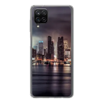 Produktbild von MuchoWow® Handyhülle Schutzhülle Hülle für Samsung Galaxy A12 New York - Sturm - Skyline Silikon Softcase Handy Hülle - Bild