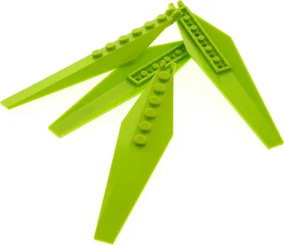 Produktbild von 4x Lego Rotor Blatt 3x12 lime hell grün Scharnier Flügel Helicopter 57906