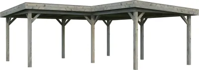 Produktbild von Pavillon Palmako Lenna 16,6 m² 588 x 588 cm tauchimprägniert grau