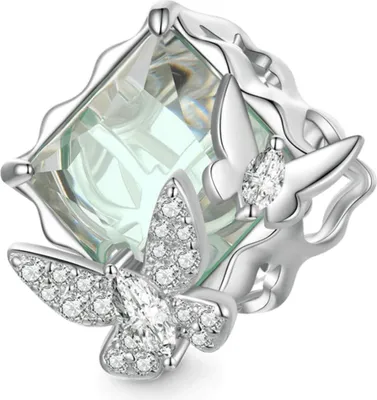 Produktbild von Gnoce Charm Schmetterling im Garten Silber GDC035