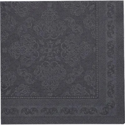 Produktbild von Servietten "ROYAL Collection" 1/4-Falz 40 cm x 40 cm schwarz "Arabesque"