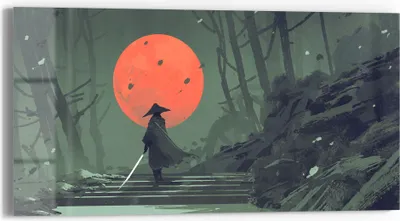 Produktbild von DEQORI Glasbild Echtglas 60x30 cm 'Waldweg zum Mond' Wandbild Bild modern Deko
