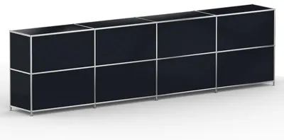 Produktbild von Sideboard, 8 Klappen & Schloss, Breite 302 cm, Graphitschwarz