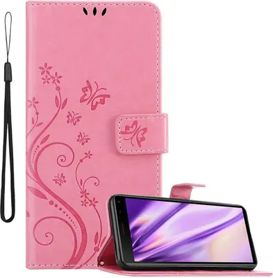 Image de Cadorabo Housse pour Sony Xperia 8 Housse de protection rose Housse pour portable Etui Case Fleurs Flower