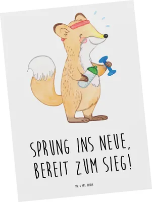 Produktbild von Mr. & Mrs. Panda Postkarte Sich in einer neuen Sportart versuchen - Weiß - Geschenk, Vertrauem, Ansichtskarten, Zuversicht, Herausforderungen, Erfolge, Grußkarte, Trost