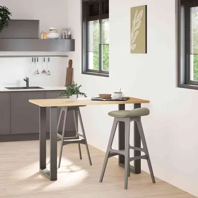 Immagine prodotto di Gambe per tavolo da bar a forma di U 2 pz Antracite 60x(90-91) cm Acciaio