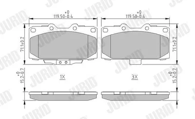 Produktbild von JURID Bremsbeläge Satz Vorne für SUBARU IMPREZA Stufenheck (GD) 573736J