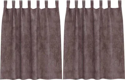 Produktbild von vidaXL Samtvorhänge mit Vorhängen 2 pcs Braun 140 x 140 cm Samt