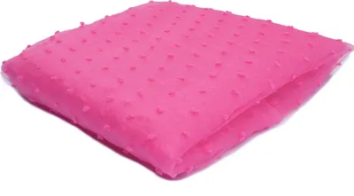 Obrázek produktu pro Organzová tkanina s vyšívanými puntíky, fuchsiová, 50 x 150 cm