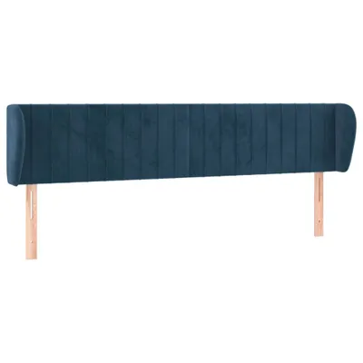 Produktbild von Kopfteil mit Ohren Dunkelblau 183x23x78/88 cm Samt