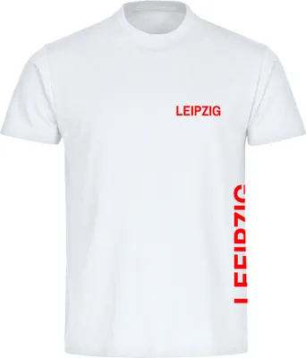 Produktbild von multifanshop Kinder T-Shirt - Leipzig - Brust & Seite, weiß, Größe 152