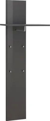 Produktbild von Eingangsmöbel Omer, Moderne multifunktionale Eingangshalle, Mehrzweckschrank für Eingangshalle, 100%  Italy, cm 50x27h140, Anthrazit glänzend