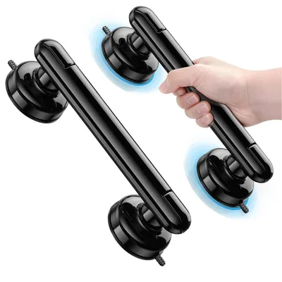 Produktbild von 2 Stk Haltegriff Dusche ohne Bohren, Haltegriffe für Senioren, Haltegriff mit Saugnapf für Bad, WC, Glastür