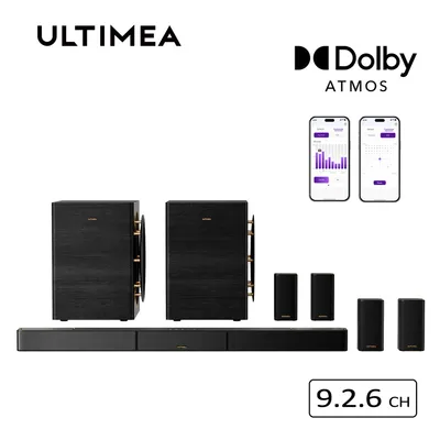 Produktbild von ULTIMEA Skywave X100 Dual 9.2.6 Soundbar mit Dolby Atmos & DTS:X, THX-Tuned, 2x10" Subwoofer, 2000W, 8K Pass-Through, Kabellos