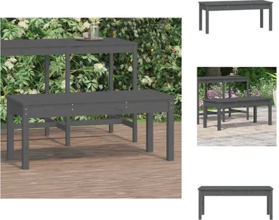 Immagine prodotto di vidaXL Panchina da giardino grigia 109x44x45 cm in legno di pino massiccio - Panchine da giardino