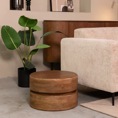 Produktbild von LABEL51 Milly Couchtisch - Natur - Mangoholz - 50 cm