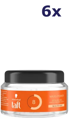 Produktbild von 6x Taft Gel Pot 250ml Maxx Power Hold 8