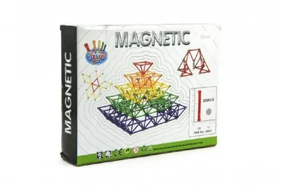 Obrázek produktu pro Magnetická stavebnice 200ks  30x23x6cm.