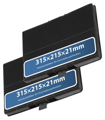 Aktivkohlefilter 2er-Pack für Dunstabzugshauben 317x215x22 mm