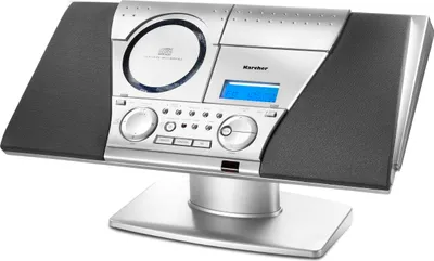 Produktbild von Karcher MC 6550N Kompaktanlage (mit CD Player und Kassettendeck, vertikale Stereoanlage, UKW Radio, Wecker)