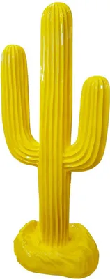 Immagine prodotto di Casa Padrino Scultura di design Cactus Giallo 84 x H. 185 cm - Decorazione da giardino resistente alle intemperie