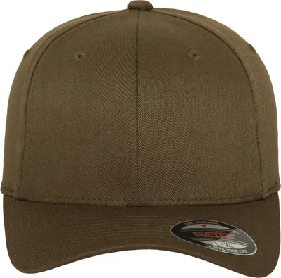 Image de FLEXFIT 6277 | Wooly Combed Cap / Casquette / Bonnet / Chapeau Stable Front - Couleur : Olive - Taille : L/XL
