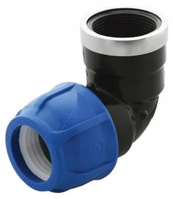 Produktbild von Poelsan PE Verschraubungsbogen 25x3/4 Zoll Innengewinde
