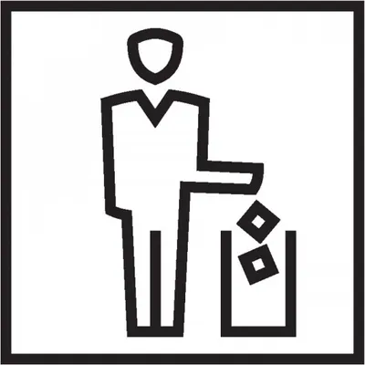 Produktbild von Dreifke® Aufkleber I Türschild Piktogramm Abfallbehälter, Folie, selbstkleben...