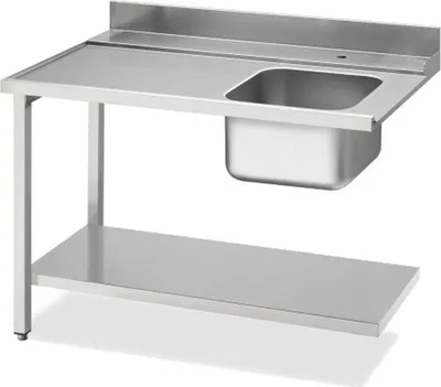 Produktbild von KBS Zulauftisch Becken rechts Grundboden und Aufkantung 1200x715x850 mm