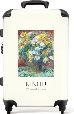 Produktbild von NoBoringSuitcases.com® Großer Koffer - Kunst - Renoir - Blumen - Alte Meister - Kombinationsschloss TSA - Hartschalen Trolley 4 Rollen - 72 liter - Reisekoffer - 66 cmKoffer Mittelgroß 67x43x25 cm, 72L,