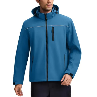 Produktbild von BUBW – Herren Softshell Jacke mit abnehmbarer Kapuze – wasserdicht & winddicht – elastisch & warm – mit Kationengewebe – für Outdoor Aktivitäten