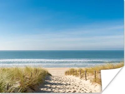 Produktbild von MuchoWow® Poster Strand - Meer - Düne - Sand - Sommer 160x120 cm - Foto Plakat