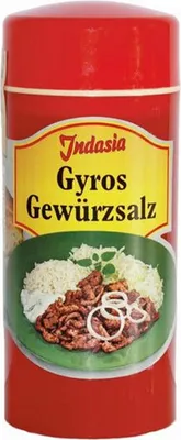 Produktbild von Gyros Gewürzsalz, 200g Streudose, Indasia Gewürze, Gewürzmischung, Moguntia
