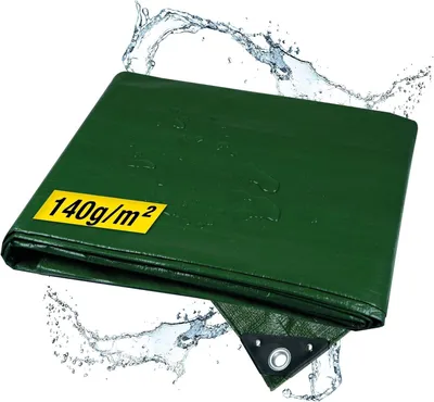 Produktbild von horizont Universal Abdeckplane | 2x3 m | 140 g/m² – wasserdicht, UV-stabilisiert, mit Ösen, für Außenbereich
