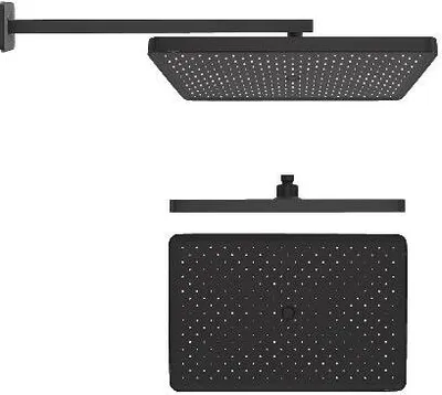 Produktbild von kielle Vega - Kopfbrause 360 x 240 mm, 1 Strahlart, Brausearm 430 mm, schwarz matt 20118SE4