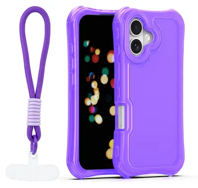 Zdjęcie produktu dla Nakładka Safepop Ze Smyczą Do Iphone 17 6,3" Fioletowa