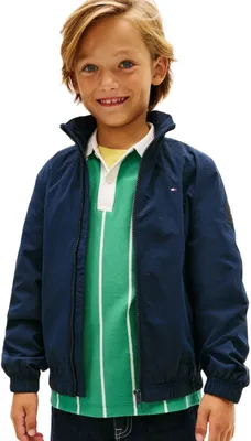 Immagine prodotto di Giacca antivento per ragazzi Tommy Hilfiger, modello Essential con cappuccio, colore blu (Dark Night)