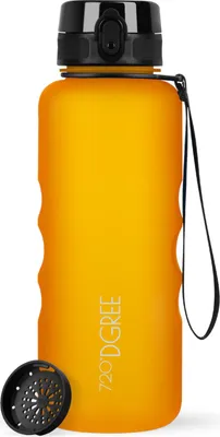 Produktbild von 720°DGREE Trinkflasche uberBottle softTouch mit Sieb honey yellow 1,5l