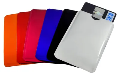 Produktbild von 10x Schutzhülle NFC Blocker für EC-Karten und Kreditkarten, Schutz vor Datenklau (Schwarz)