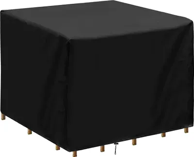 Produktbild von Domarex Wasserdichte Gartenmöbel-Abdeckung ARENA 145x145x120 cm XXL, 420D robust, UV-beständig, windfest, mit Kordelzug, wetterfest für 4-Sitzer Garnitur