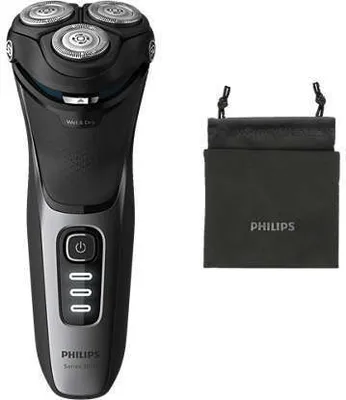 Produktbild von Philips 3000 series Elektr. Nass- und Trockenrasierer Series 3000 S3231/52, Rotationstrasierer, Schwarz, Grau, Ladend, Leistung, Akku, Lithium-Ion (Li-Ion), Integrierte Batterie